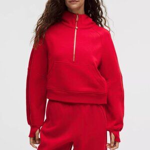 Lululemon - OXFORD RED Scuba Oversized Half-Zip Hoodie